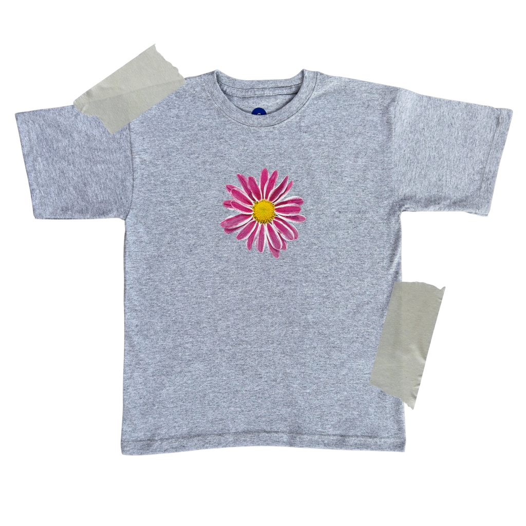 playera flor crisantemo bicolor.